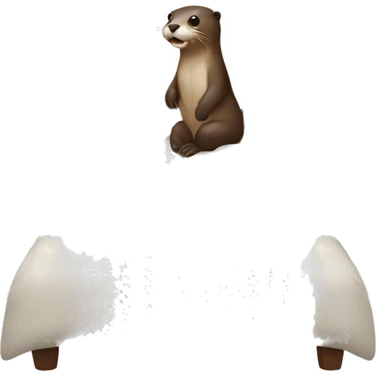 Otter on a bed  emoji