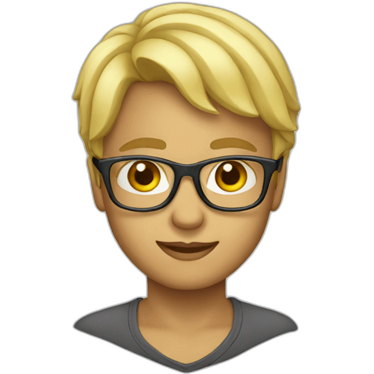 blond glasses emoji