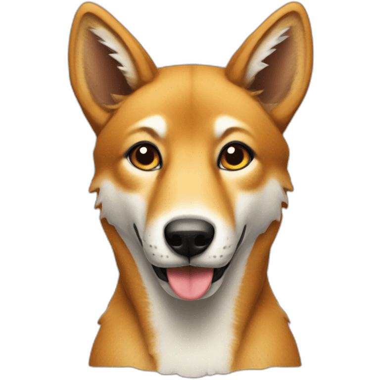 A dingo ready for Christmas emoji