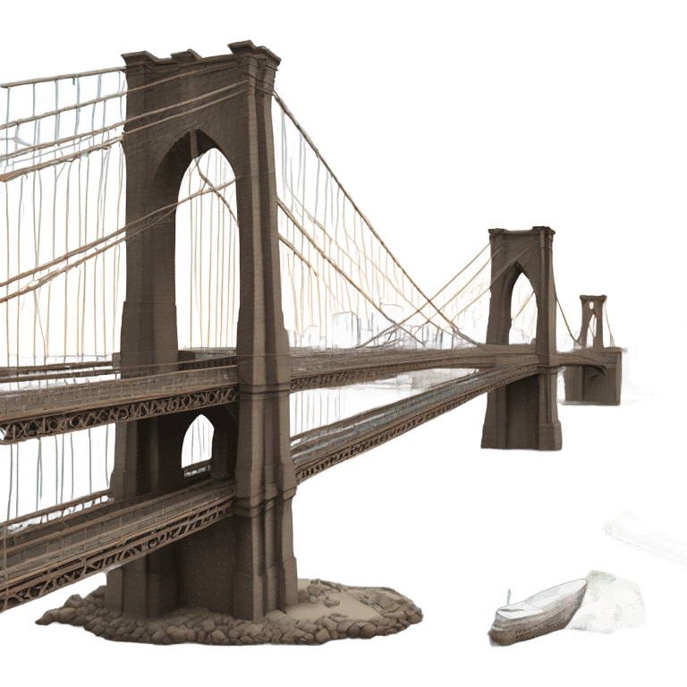 Brooklyn golden bridge seen from the coast emoji