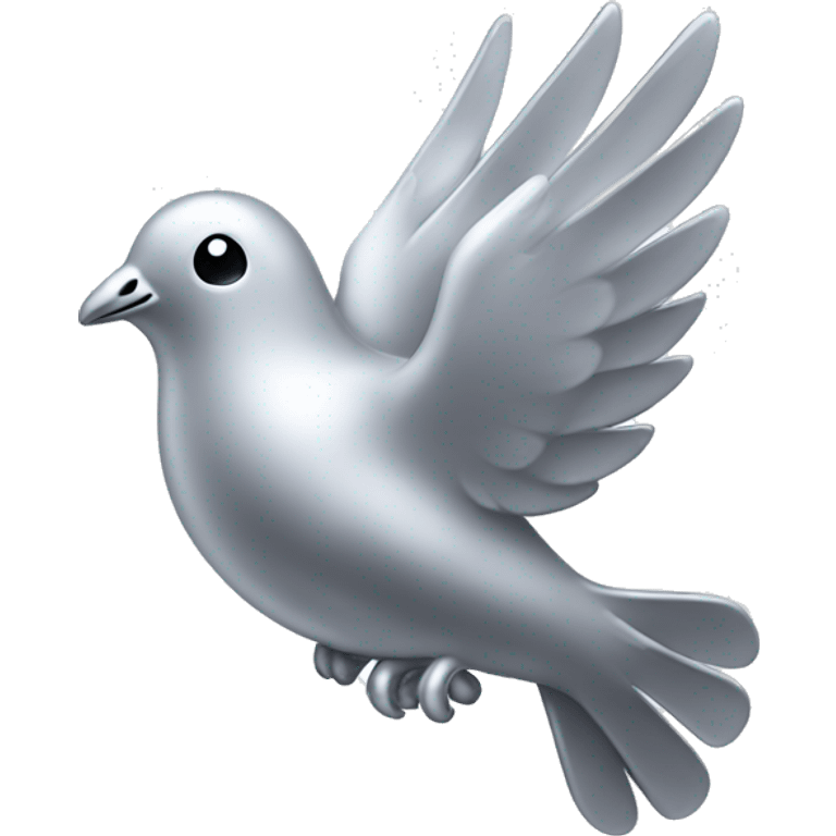 silver peace dove emoji