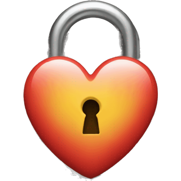 closed lock and a heart emoji