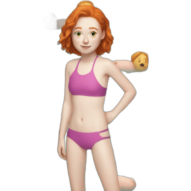 Sadie sink in pool emoji