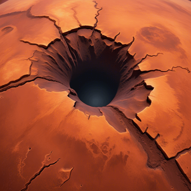 🔥 Cinematic Realistic Mars – A striking, high-resolution image of the Red Planet, featuring its iconic rust-colored terrain, deep canyons, and towering volcanoes. emoji