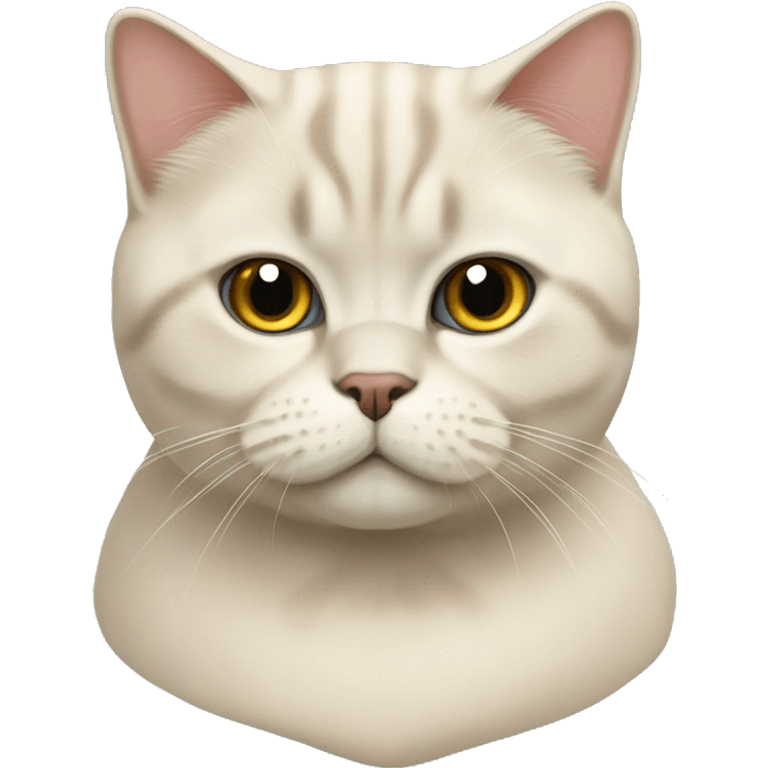 Cream British shorthair cat emoji