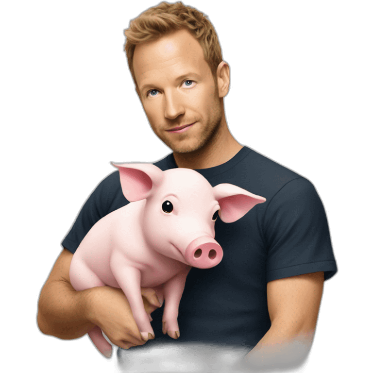 Coldplay with pig emoji