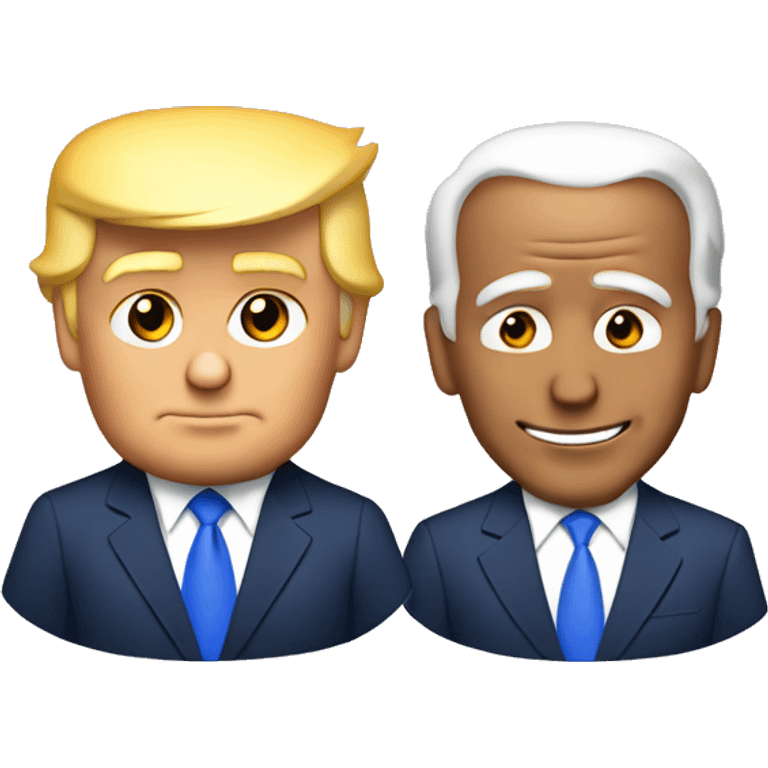 Donald Trump and Joe Biden  emoji