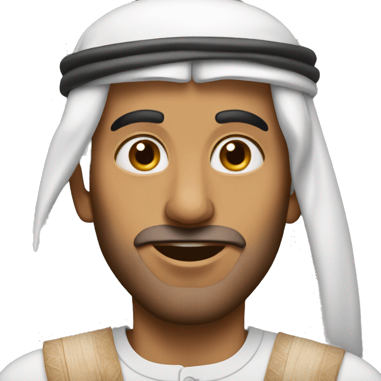 arab man shows a bark emoji