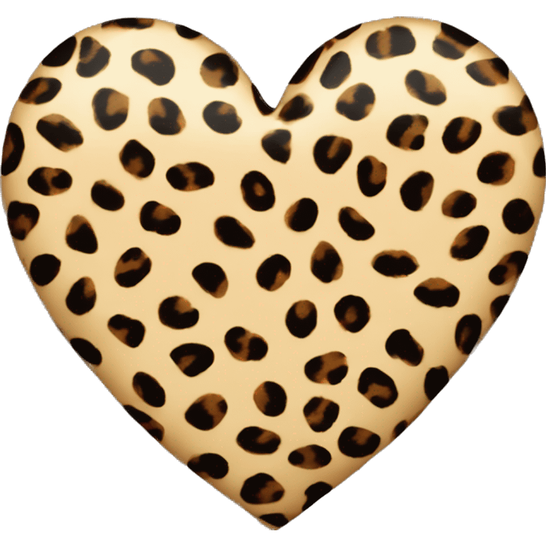 Leopard print heart emoji