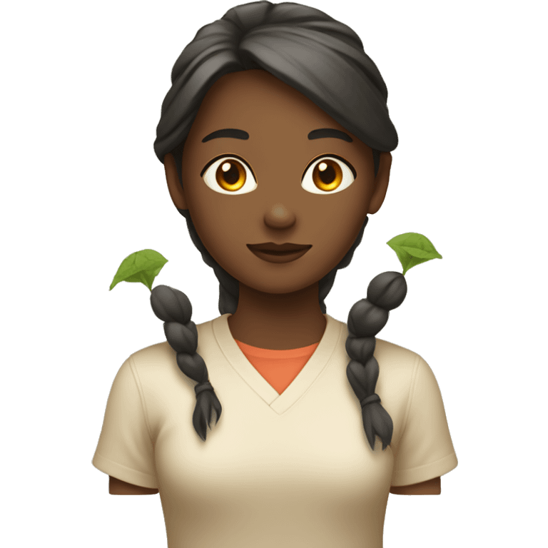 Girl with ashwagandha emoji