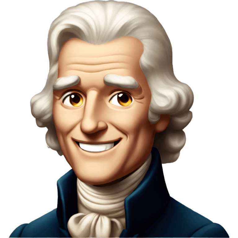 Thomas Jefferson smiling and winking emoji