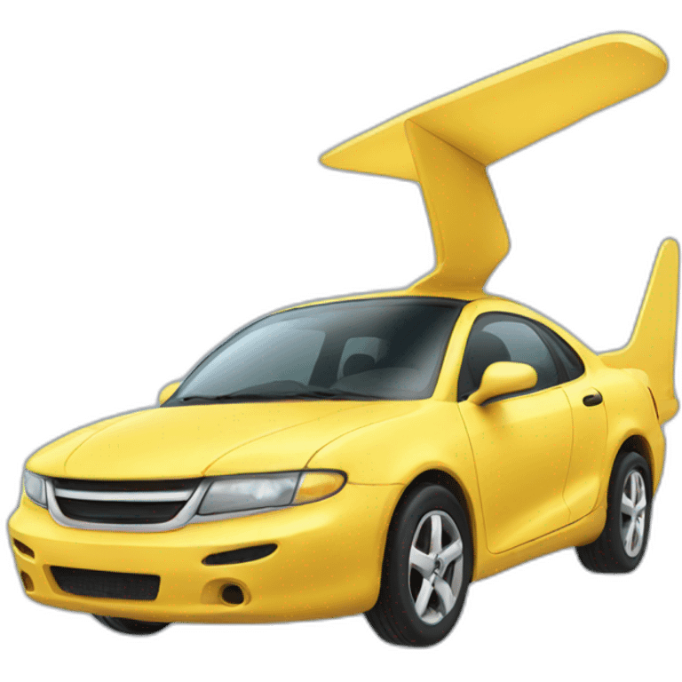 flying car with large wings emoji