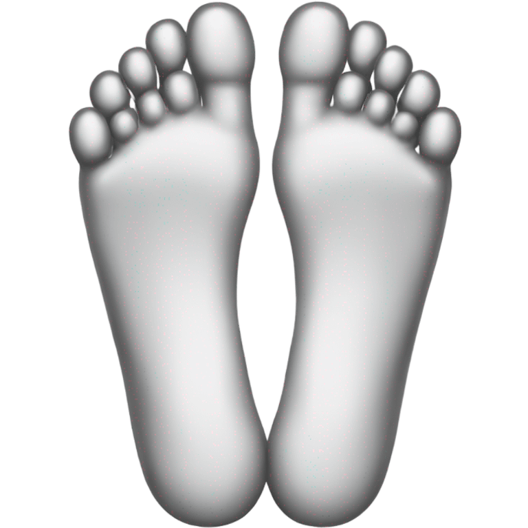 White foot with 4 toes  emoji