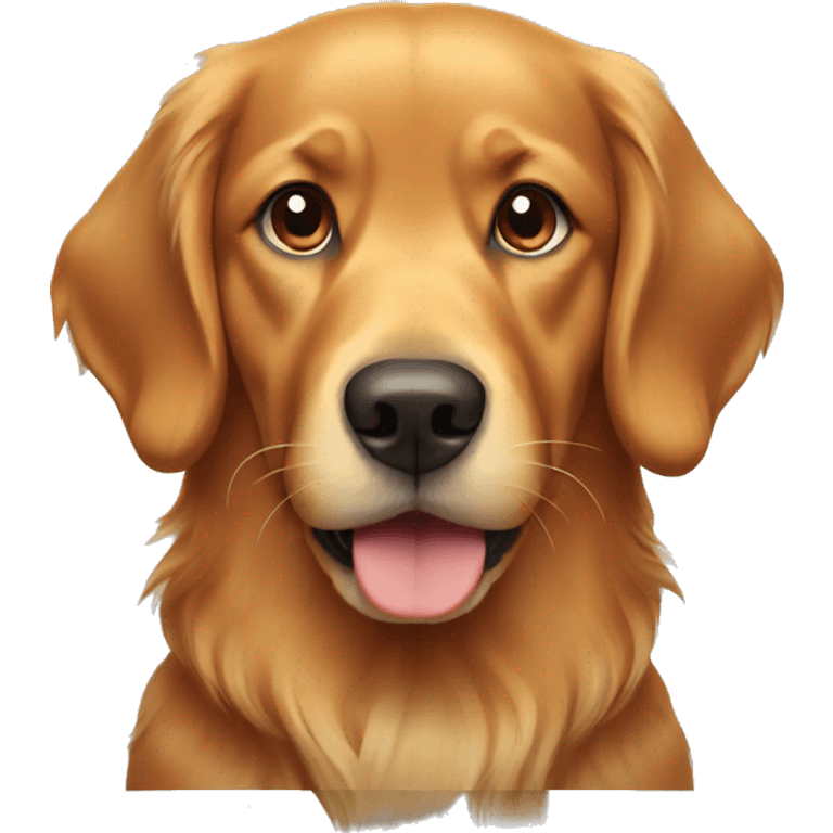 Red golden retriever  emoji