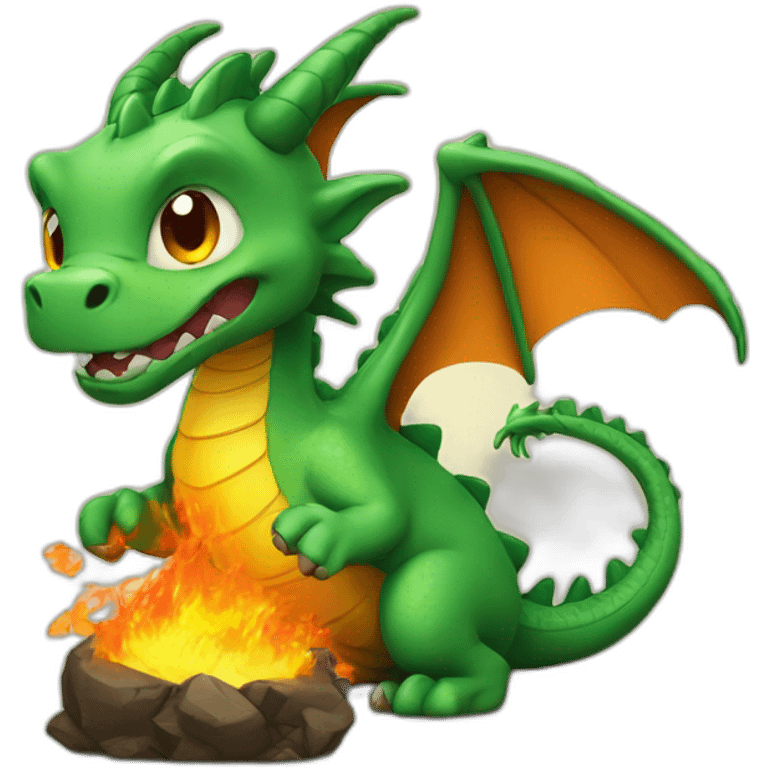 Dragon qui crache du feu emoji