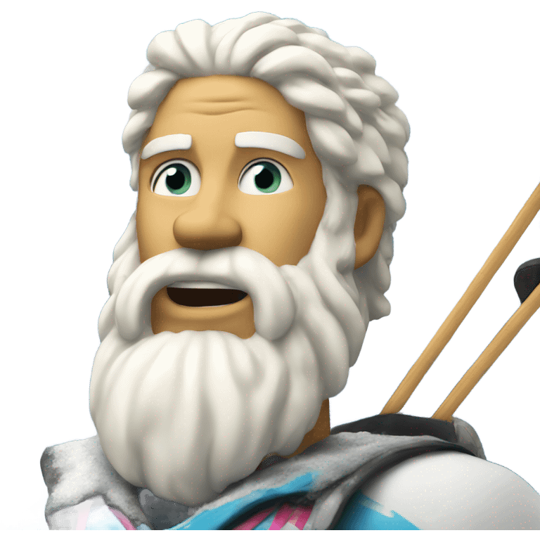 Zeus skiing emoji