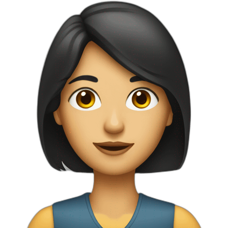 driver woman at driving school with black hairs emoji