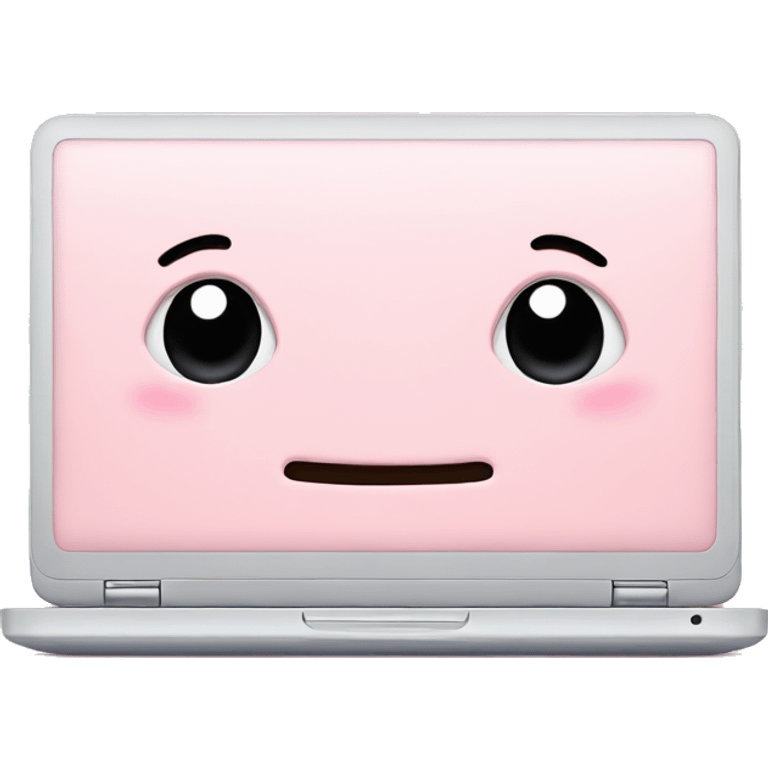 Pastel pink laptop  emoji