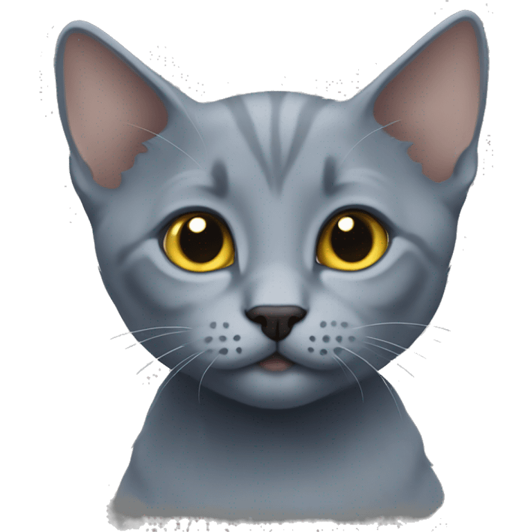 Russian blue kitten emoji