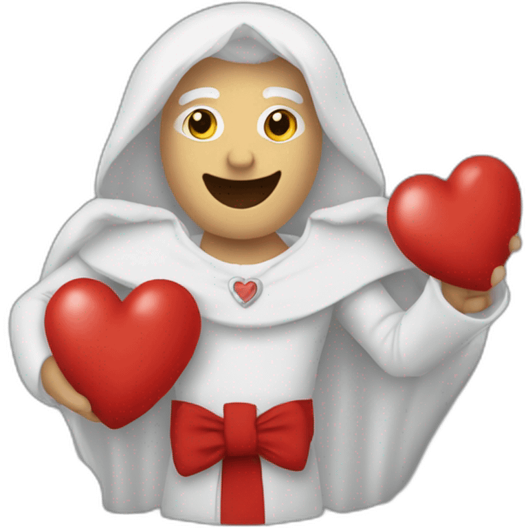 Coeur avec un doigts d'honneur emoji