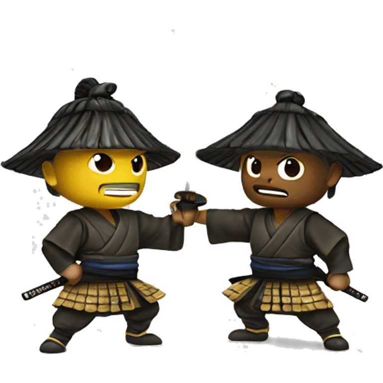 Two samurai’s fighting  emoji