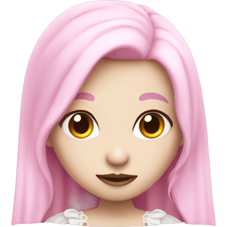 Cute pink pale vampire princess  emoji