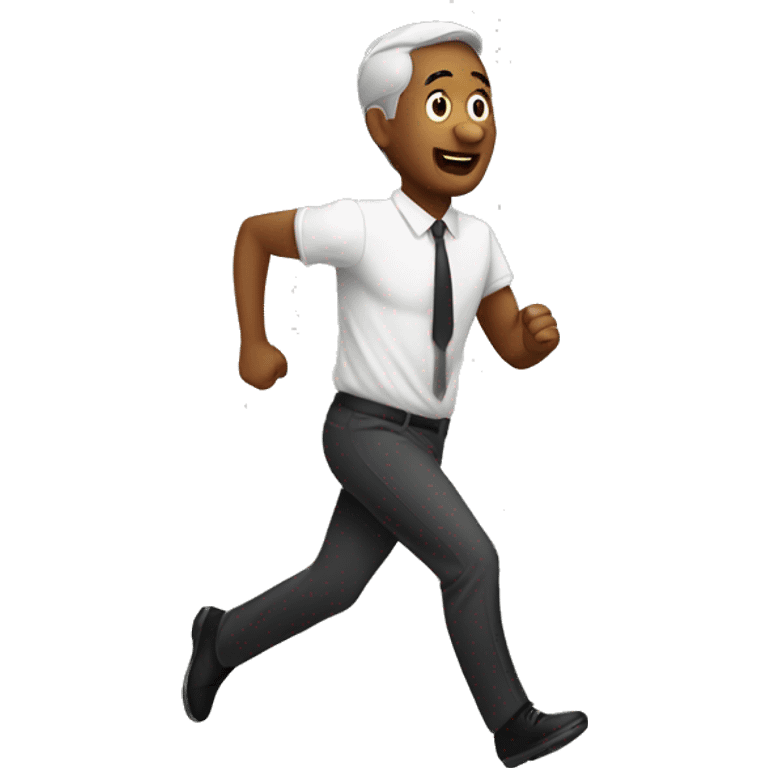 man running to churh emoji