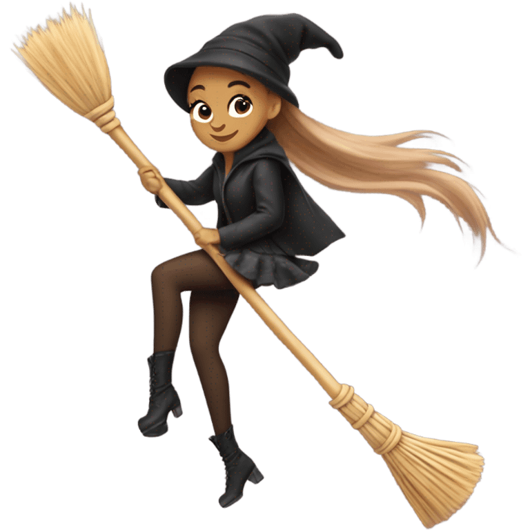 Ariana grande riding a broom emoji