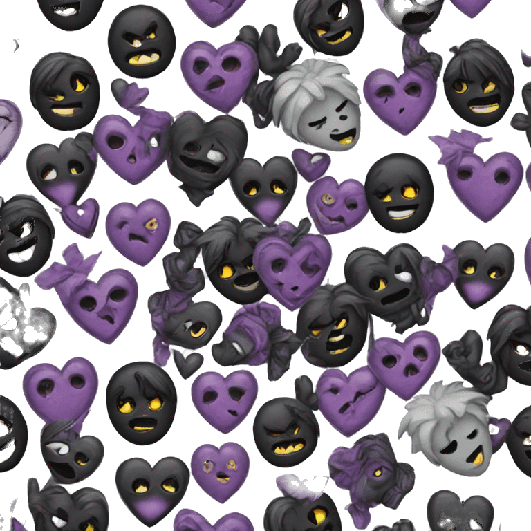 goth heart emoji