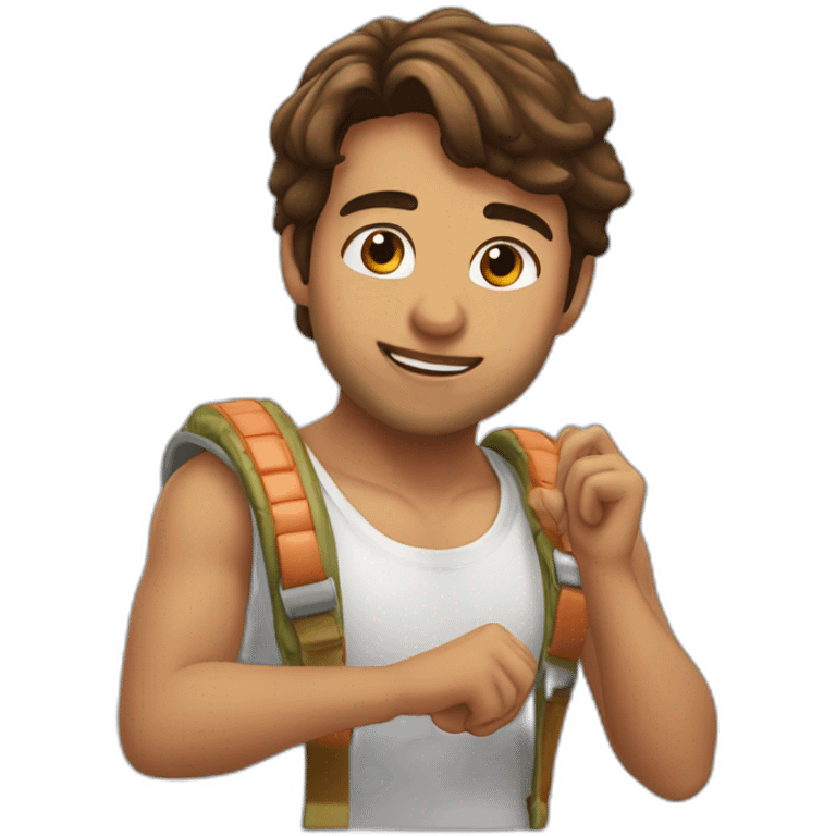 Anjo Miguel jogando beijo emoji