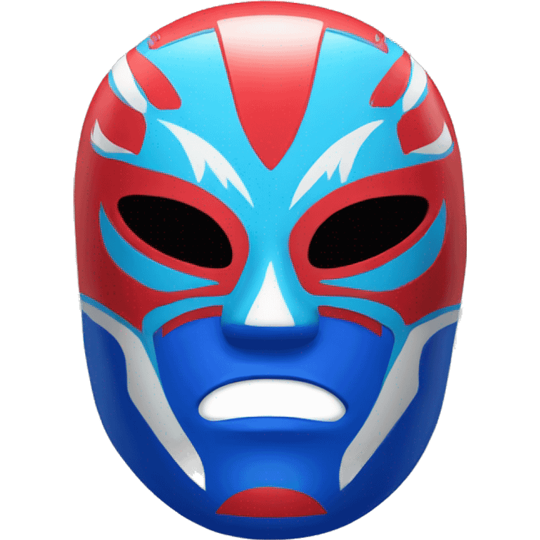 Luchador de mexico que tenga rojo y azul en su mascara emoji