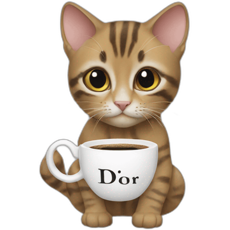 Dior コーヒー 猫 emoji