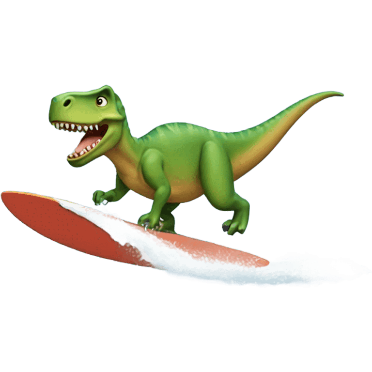 Dino surfing emoji