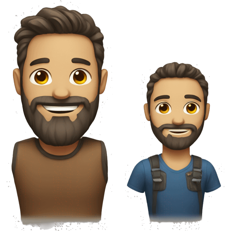 smiling duo with beard emoji