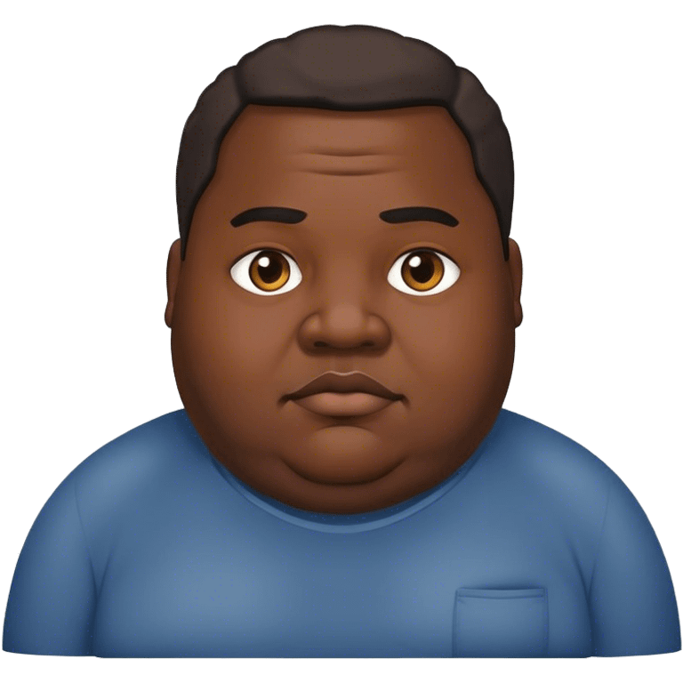 fat black man emoji