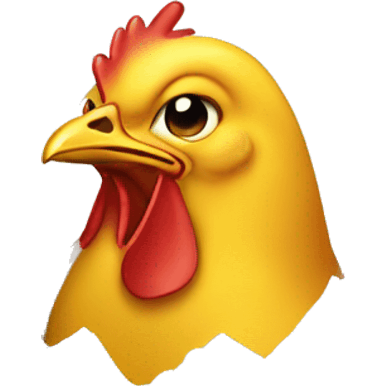 Chicken inside of an egg emoji