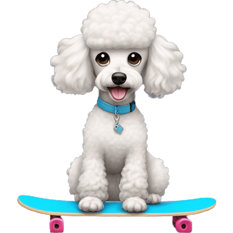 Poodle on a scateboard  emoji