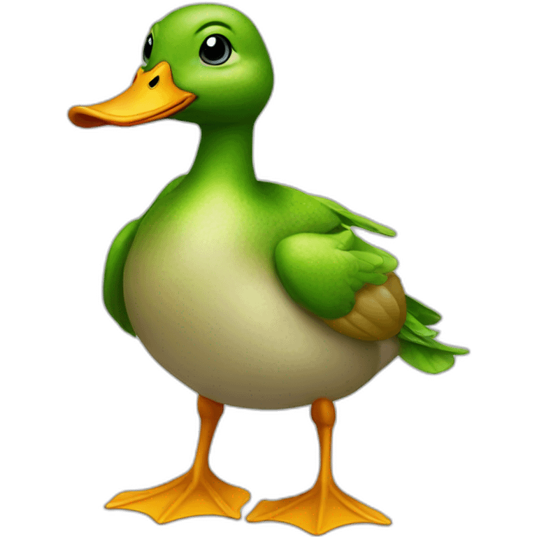 duck-with-frog emoji