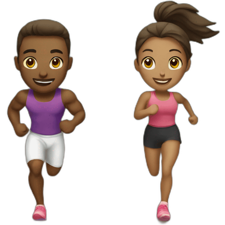 couple training together emoji