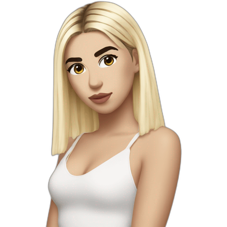 Dua lipa with blonde hair emoji