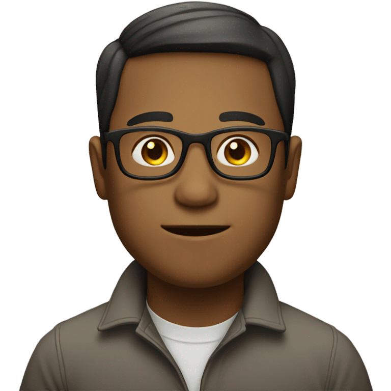 male in glasses portrait emoji