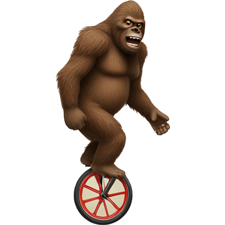 Bigfoot on a unicycle  emoji