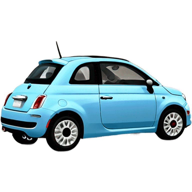 fiat 500 2008 light blue emoji