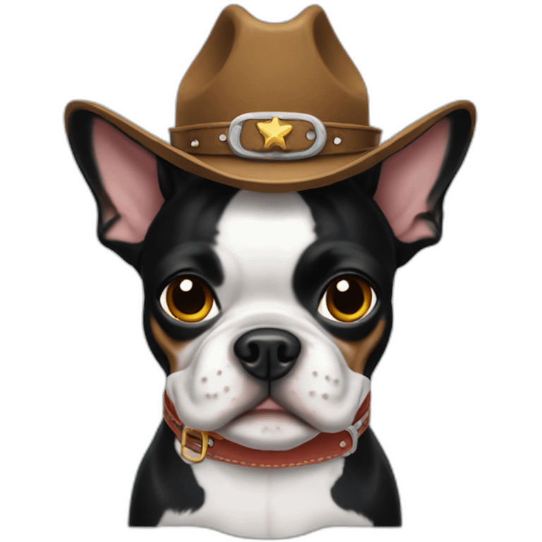 Boston terrier cowboy emoji