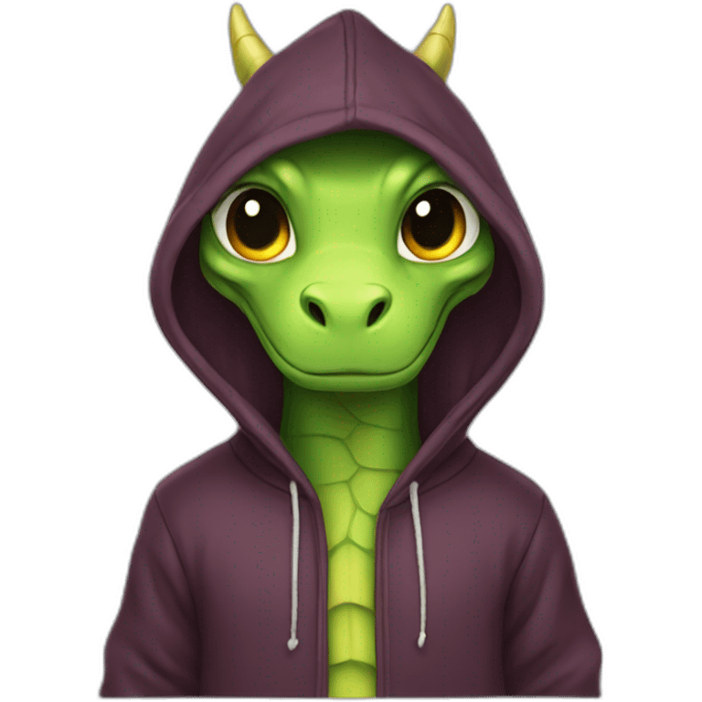 dragon wearing hoodie emoji