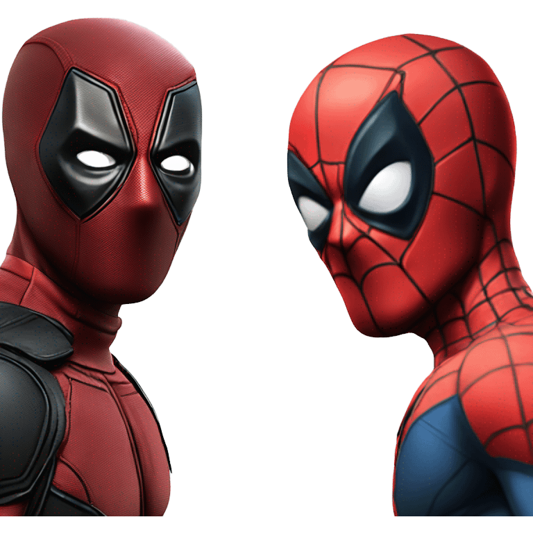 Deadpool vs spiderman emoji