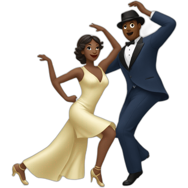 Couple danseur de jazz  emoji