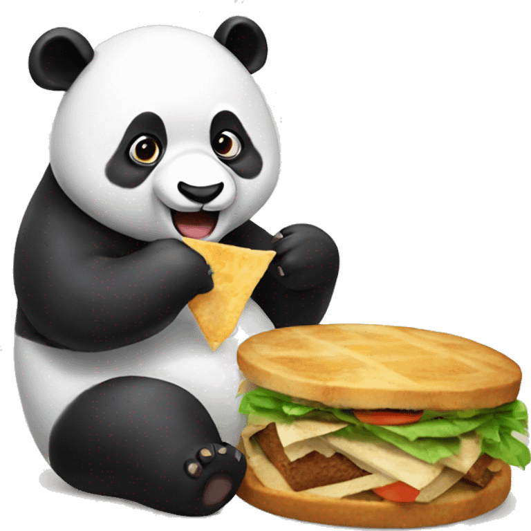 panda with food emoji