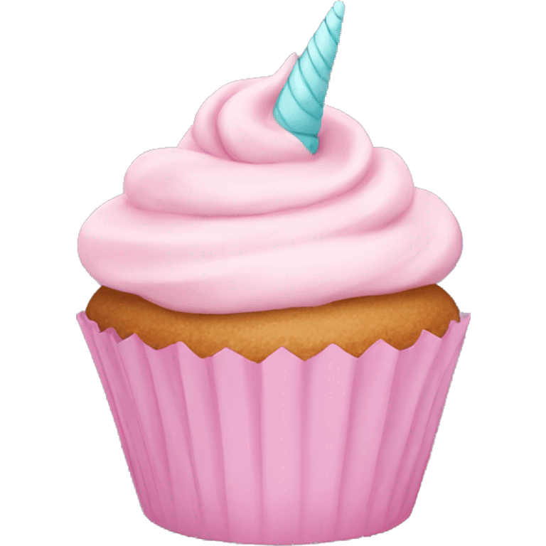 Light pink Unicorn cupcake  emoji