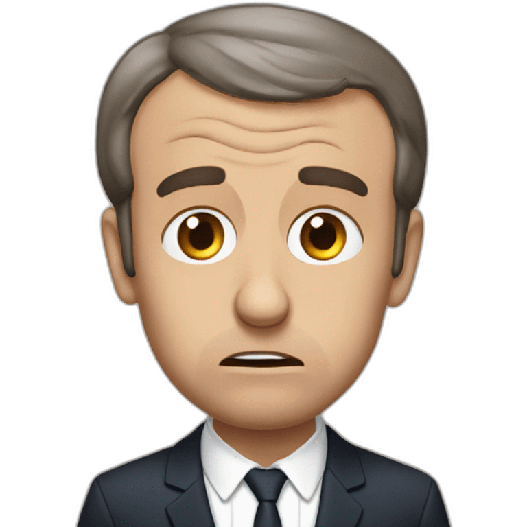 Emmanuel Macron triste emoji